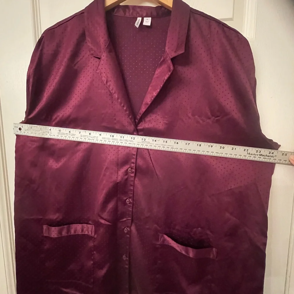 Nordstrom Deep Purple Women's PJ Top Silky.‎